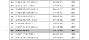 纳狮新材料入选第二批浙江省知识产权示范企业
